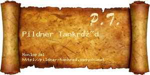 Pildner Tankréd névjegykártya